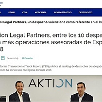 Aktion Legal Partners, entre los 10 despachos con ms operaciones asesoradas de Espaa en 2018